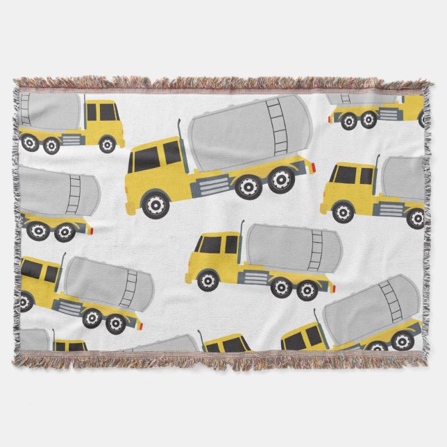 Tanker Truck Transportation Trucks Throw Blanket (Front)