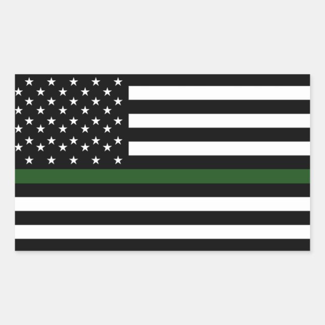 Tankers Thin Green Line Stickers (Front)
