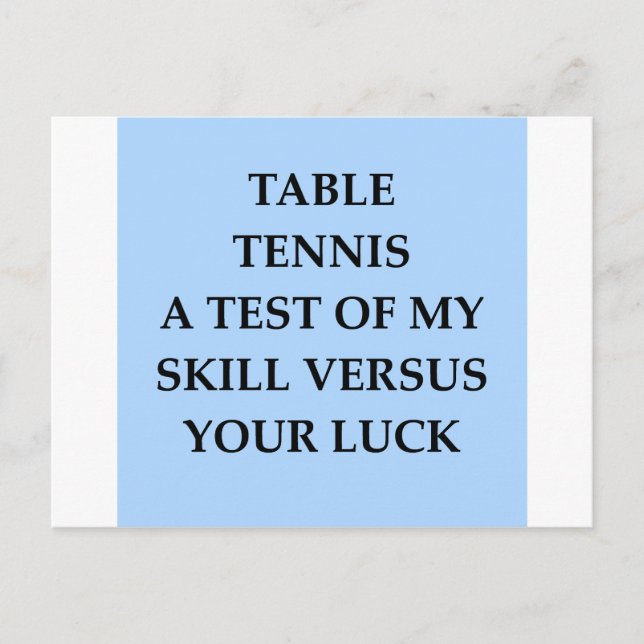 tanle tennis postcard (Front)