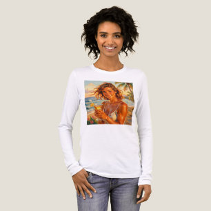 Tanned and Tipsy Party Vibe Beach Glow Art Tri-Blend Shirt