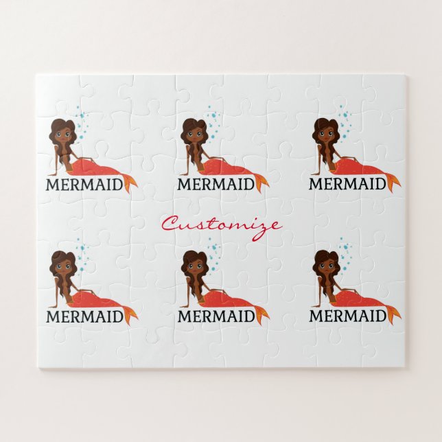 Tanned Brunette Mermaid Thunder_Cove Jigsaw Puzzle (Horizontal)