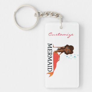 Tanned Brunette Mermaid Thunder_Cove Key Ring