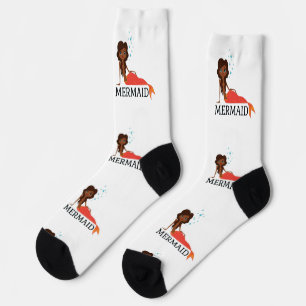 Tanned Brunette Mermaid Thunder_Cove Socks