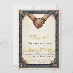 Tanned Hands Handfasting Invite - Forever