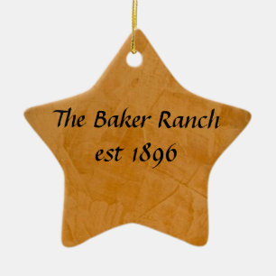 Tanned Leather Ceramic Tree Decoration