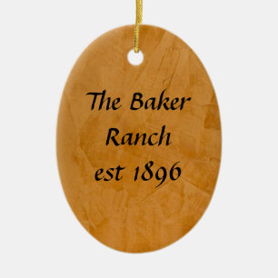 Tanned Leather Ceramic Tree Decoration