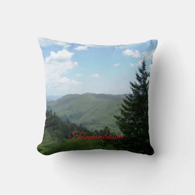 Tannenbaum Mountain Christmas Pillow (Front)