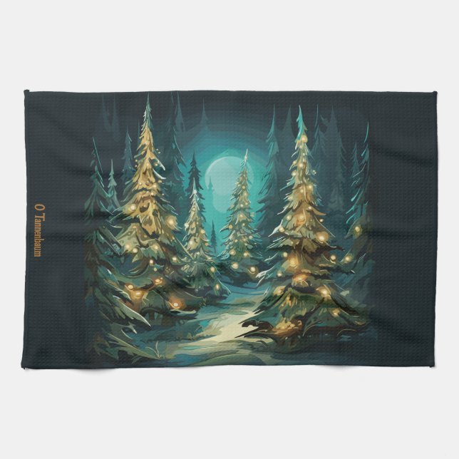 Tannenbaum Radiance Tea Towel (Horizontal)