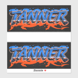 Tanner First Name Graffiti Sticker