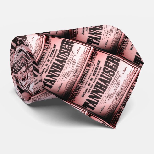 Tannhäuser vintage poster (in French) Tie (Rolled)