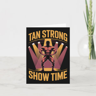 Tanning Bed Tan Strong Athletes Gym Goers Bronze T Card