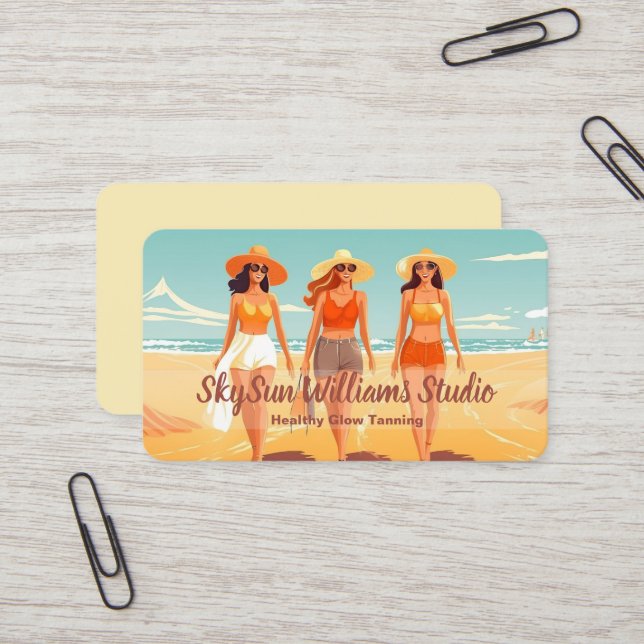 Tanning Business Card (Front/Back In Situ)