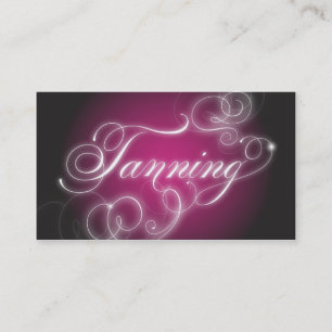 Tanning Business Card Elegant Flourish Glow