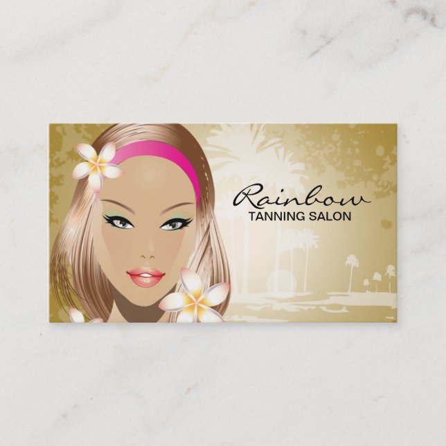 Tanning Business Card Gold (Front)