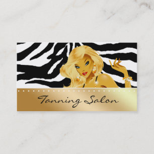 Tanning Business Card Super Gold Blonde Zebra