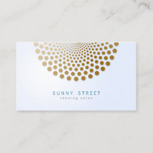 Tanning Salon Business Card Circle Dots Motif