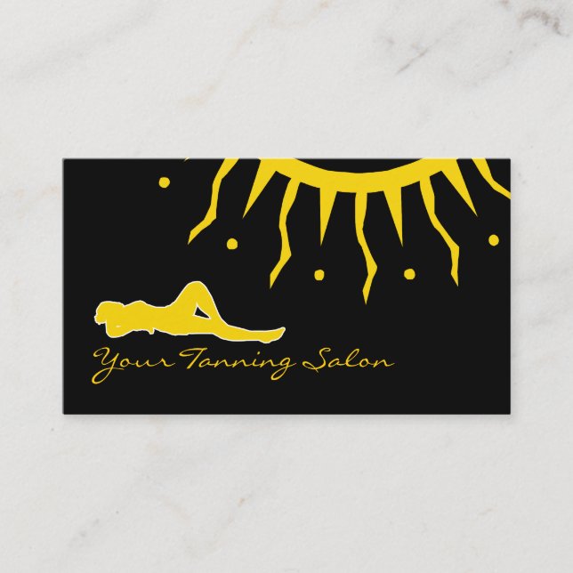 Tanning Salon Business Cards (Front)
