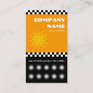 tanning salon checkers punchcard loyalty card