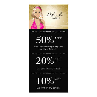 Tanning Salon Marketing Card Loyalty Gold