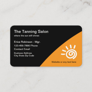 Tanning Salon Modern Business Cards
