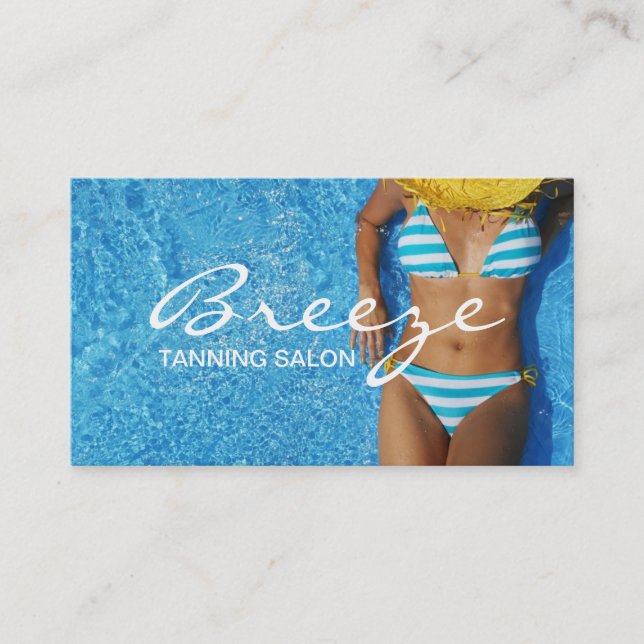 Tanning Salon Spa Business Card (Front)