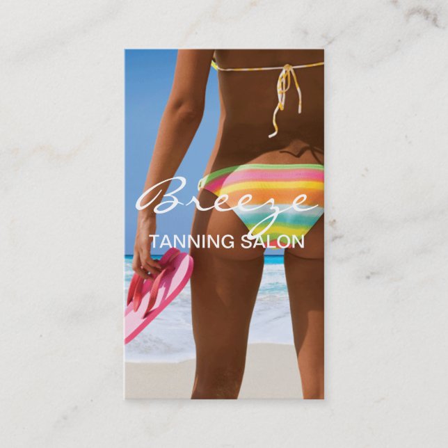 Tanning Salon Spa Business Card (Front)