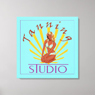 Tanning Studio - Wrapped Canvas