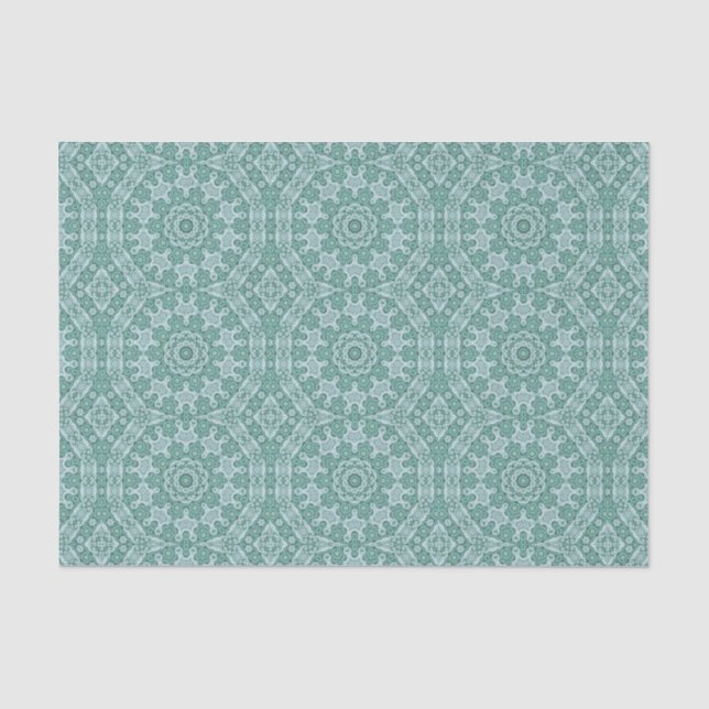 Tantalising in teal tissue paper (Front)