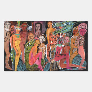 Tantric Carnival Rectangular Sticker