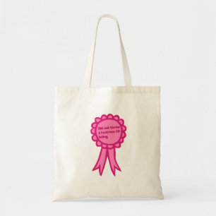 Tantrum Fit Pink Award Ribbon Tote Bag