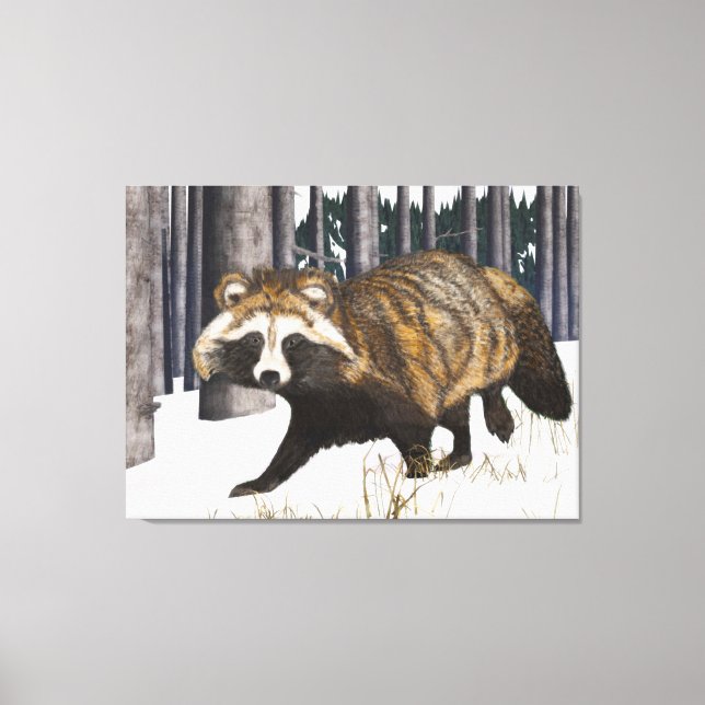 Tanuki - Racoon Dog Canvas Print (Front)