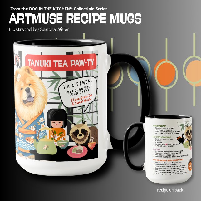TANUKI TEA PAWTY Chow Art Muse Recipe  Mug (Creator Uploaded)