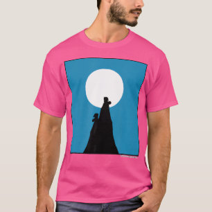 Tanuki To Kitsune (Racoon Dog Fox) (Moon) T-Shirt