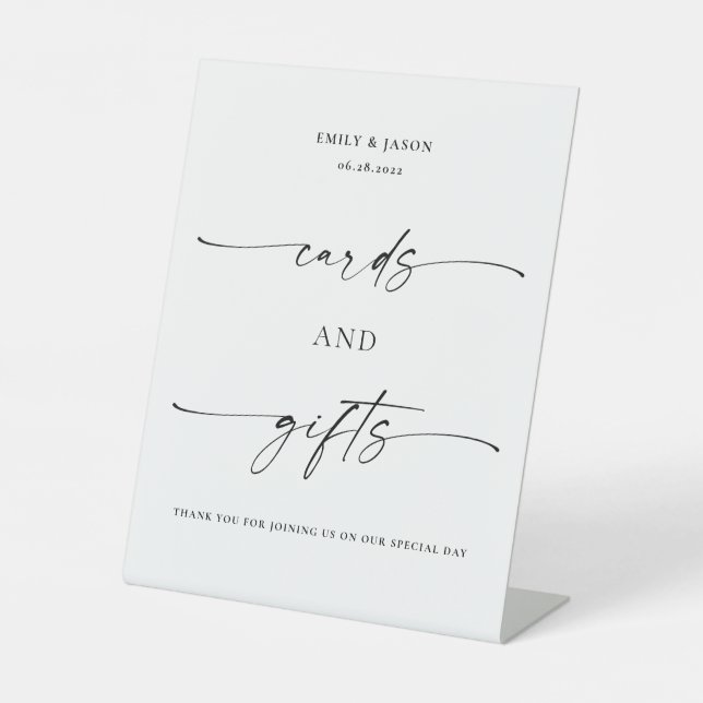 TANYA | Cards & Gifts Pedestal Wedding Sign (Front)