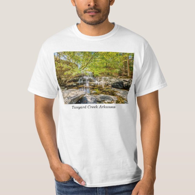 Tanyard Creek Waterfall In The Fall T-Shirt (Front)