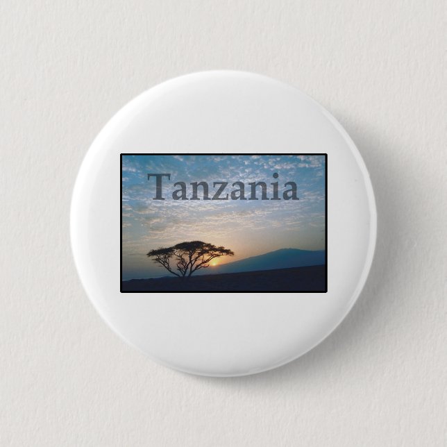 Tanzania 6 Cm Round Badge (Front)