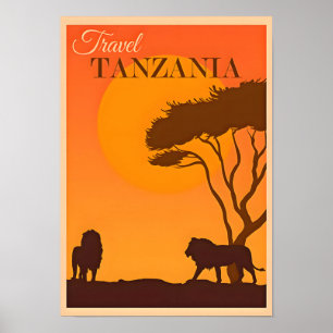 Tanzania-Africa Travel Poster