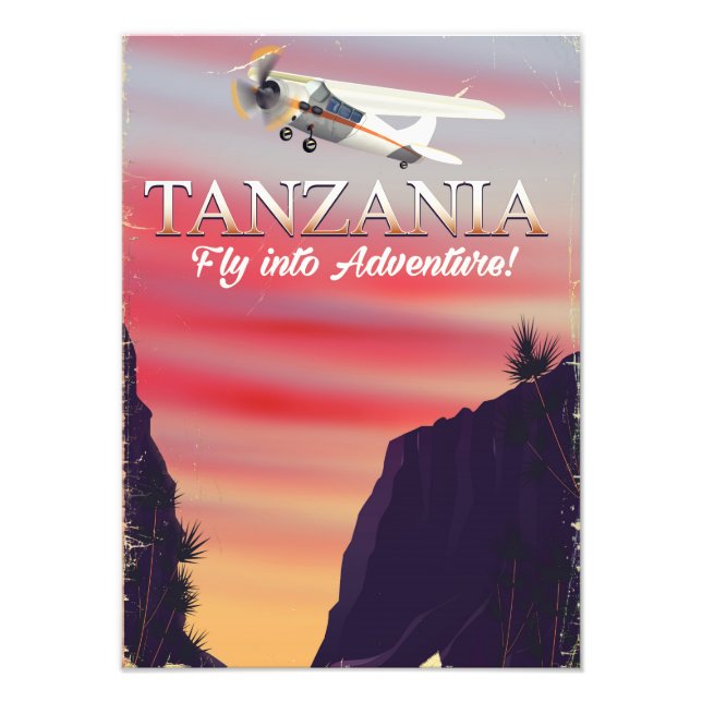 Tanzania African flight poster (Front)