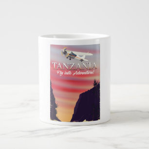 Tanzania African flight poster Large Coffee Mug