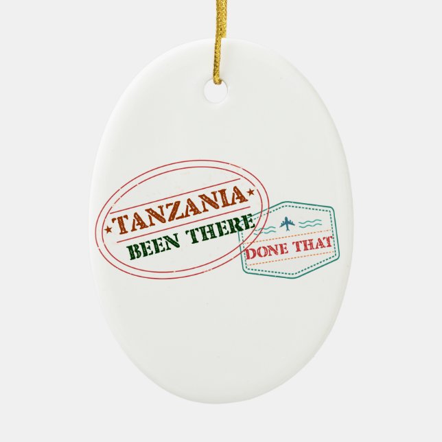 Tanzania Been There Done That Ceramic Tree Decoration (Front)
