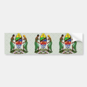 Tanzania Coat of Arms detail Bumper Sticker