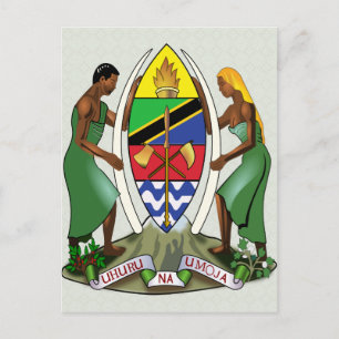 Tanzania Coat of Arms detail Postcard
