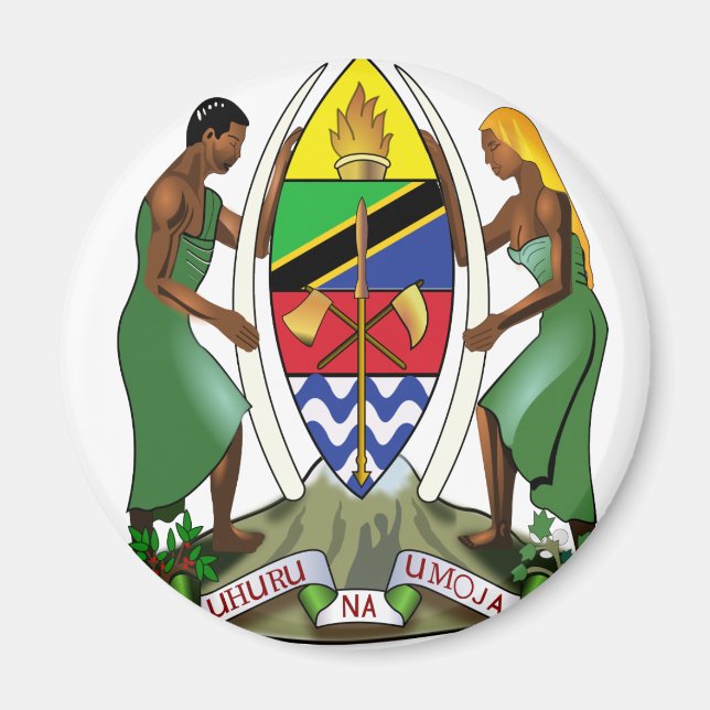Tanzania coat of arms magnet (Front)