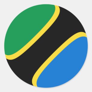 Tanzania Fisheye Flag Sticker