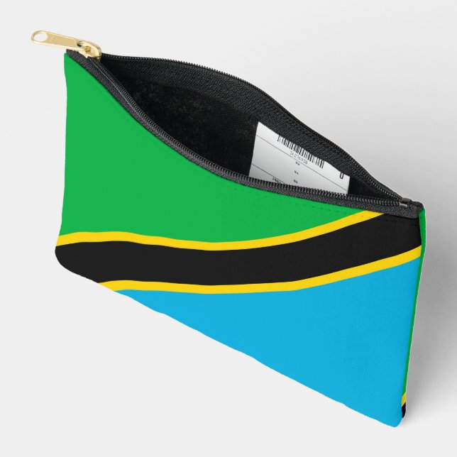 Tanzania flag accessory pouch (Open)