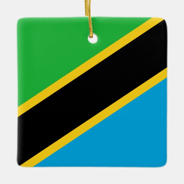 Tanzania Flag  Ceramic Ornament (Front)