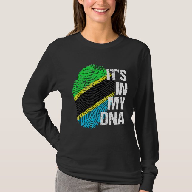 Tanzania Flag Dna Heritage Roots Pride Tee (Front)