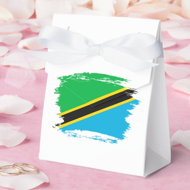 Tanzania flag favour box (Wedding)