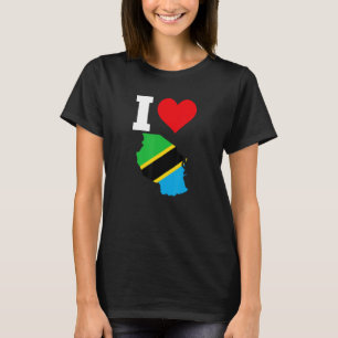 Tanzania flag for Tanzania I Love Tanzania 1 T-Shirt