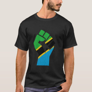 Tanzania Flag Handfist Tanzanian Pride Tanzanian R T-Shirt